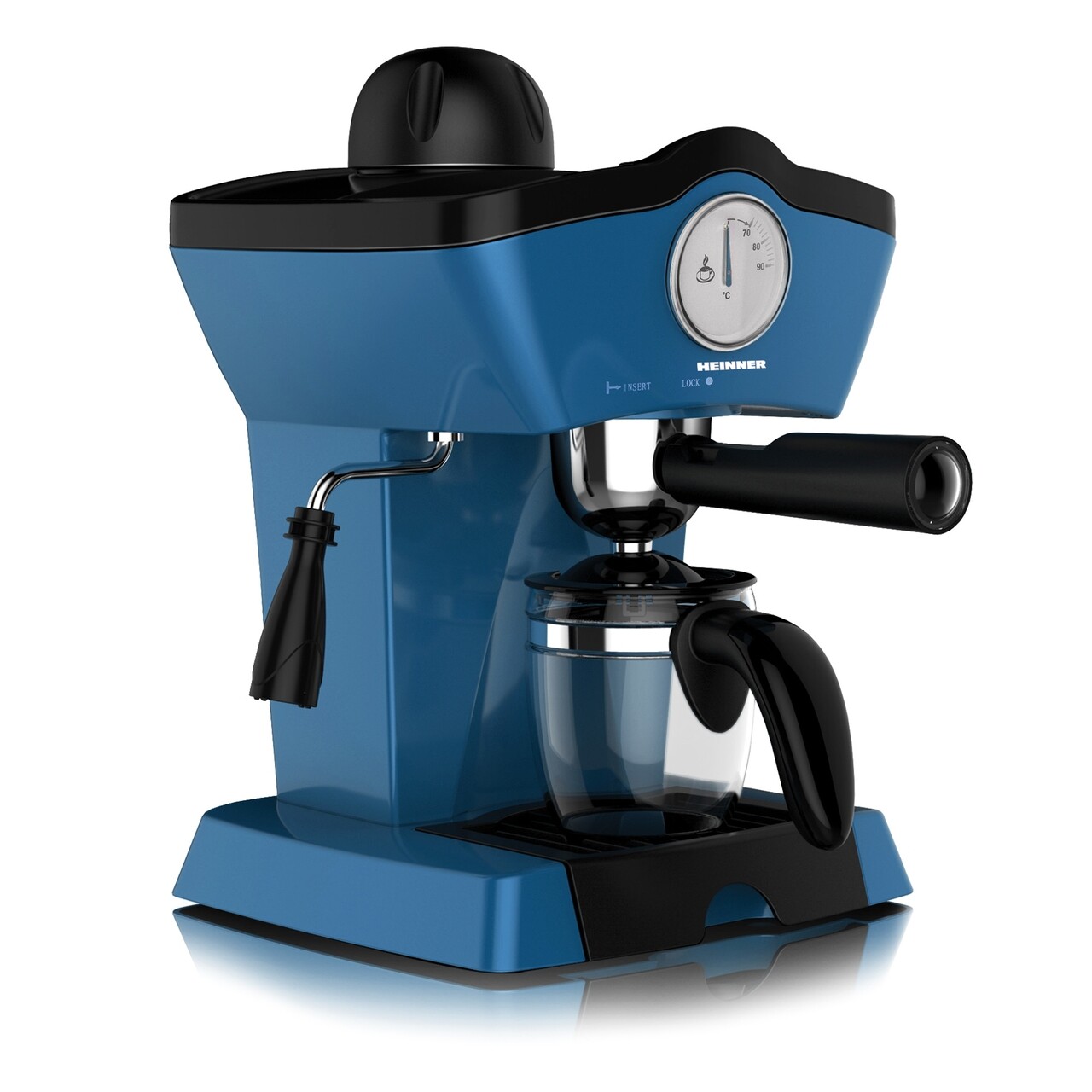 Espressor Charm, Heinner, 800 W, 250 ml, albastru - imagine 3